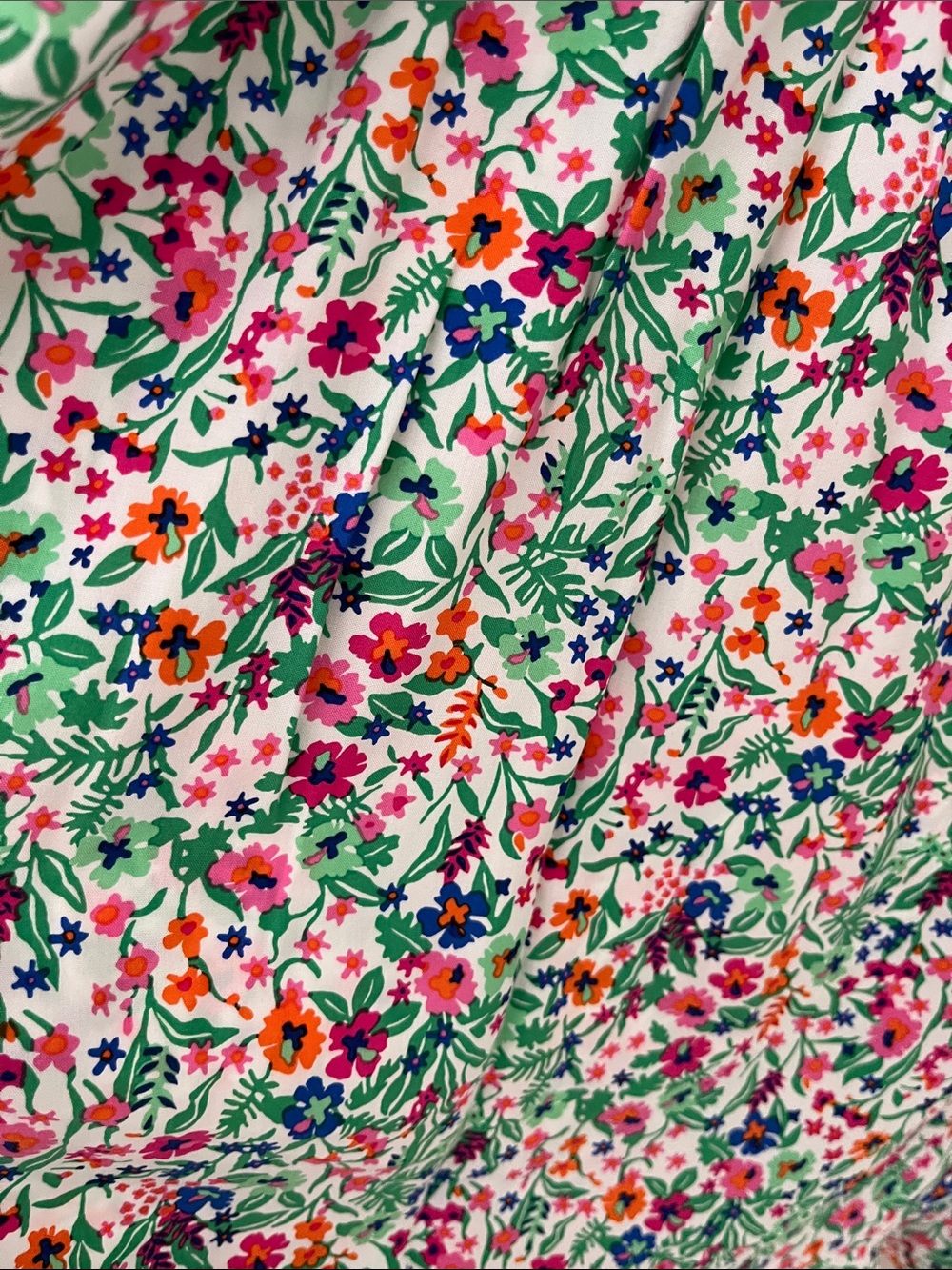 Jcrew Factory Floral Spaghetti Strap Midi Dress - White/Pink/Green size 2 - Picture 4 of 7